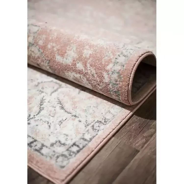 Kirklands Home Pink Rose Medallion Area Rug, 5x7