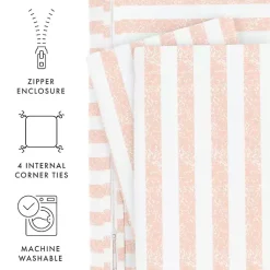 Kirklands Home Pink Rugged Stripe 2-pc. Twin Duvet Cover Set Outlet