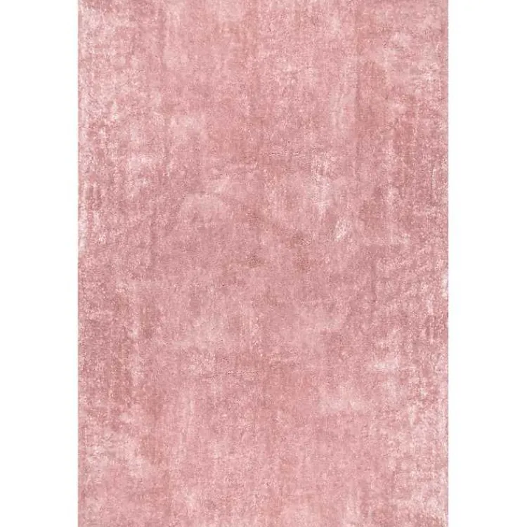 Kirklands Home Shag Washable Area Rug, 5x8 Pink Outlet