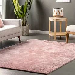 Kirklands Home Shag Washable Area Rug, 5x8 Pink Outlet