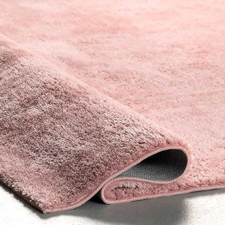 Kirklands Home Shag Washable Area Rug, 5x8 Pink Outlet