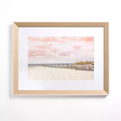 Kirklands Home Pink Sky Beach Framed Art Print Sale