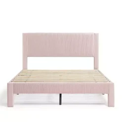 Kirklands Home Upholstered Dalia Queen Platform Bed Pink Best