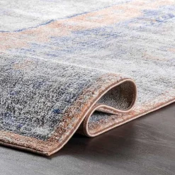 Kirklands Home Pink Vintage Floral Print Area Rug, 5x7 Hot