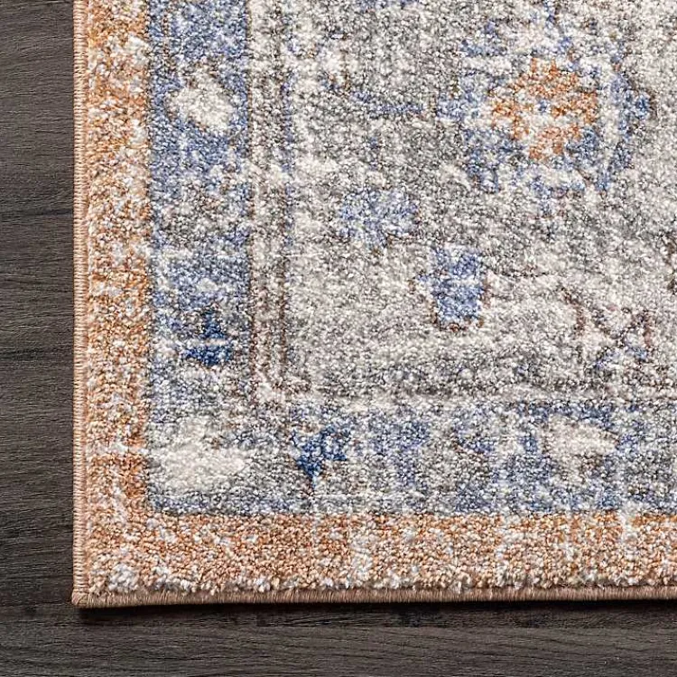 Kirklands Home Pink Vintage Floral Print Area Rug, 5x7 Hot