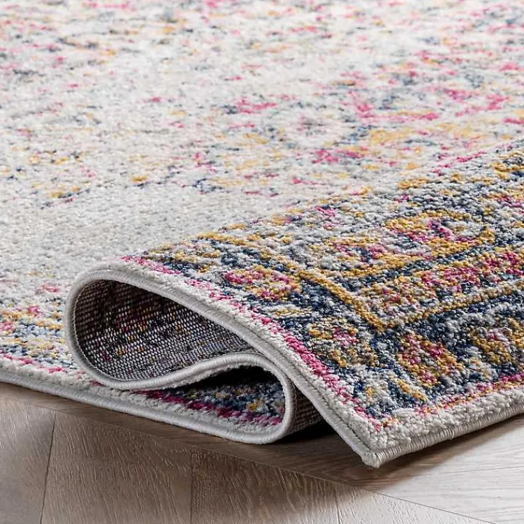 Kirklands Home Pink Vintage Medallion Area Rug, 10x14