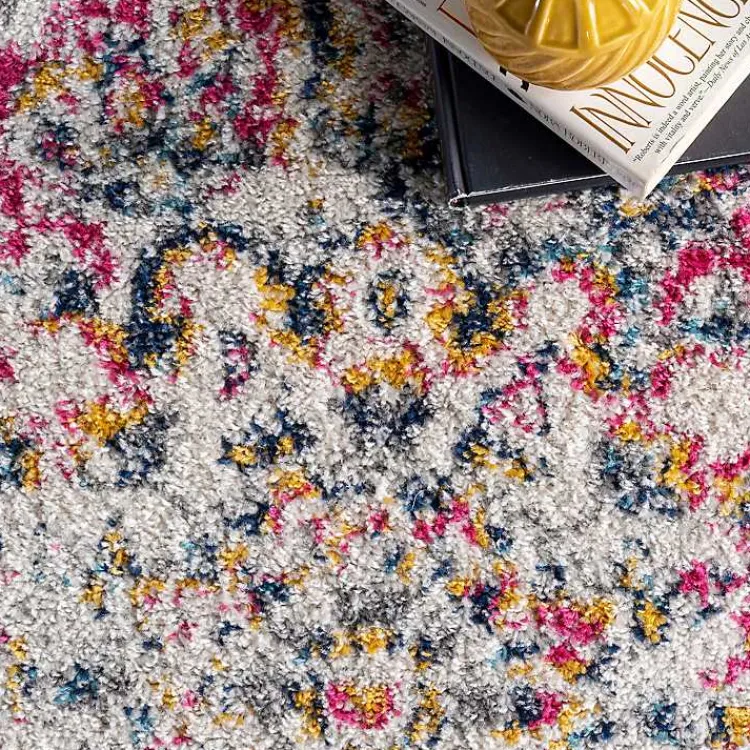 Kirklands Home Pink Vintage Medallion Area Rug, 8x12 Sale