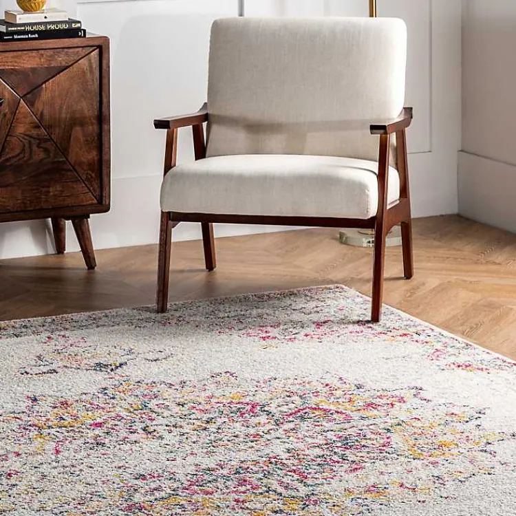 Kirklands Home Pink Vintage Medallion Area Rug, 8x12 Sale