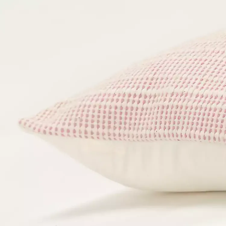 Pillows>Kirklands Home Pink Woven Throw Pillow