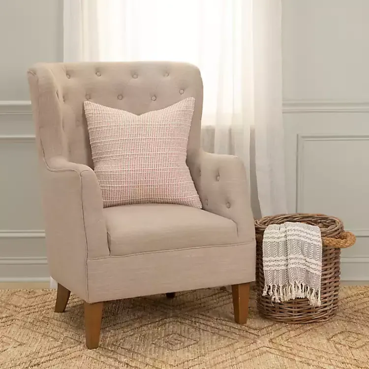 Pillows>Kirklands Home Pink Woven Throw Pillow
