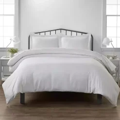 Kirklands Home Pinstriped 3-pc. Twin Duvet Cover Set Ivory Discount
