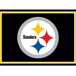 Kirklands Home Pittsburgh Steelers Area Rug, 3x4 Black Hot