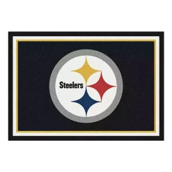 Kirklands Home Pittsburgh Steelers Area Rug, 4x6 Black Sale