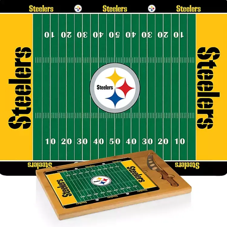 Kirklands Home Pittsburgh Steelers Cutting Board & Knife Set Clearance