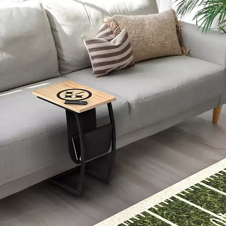 Kirklands Home Pittsburgh Steelers Wood C-Table Tan Online