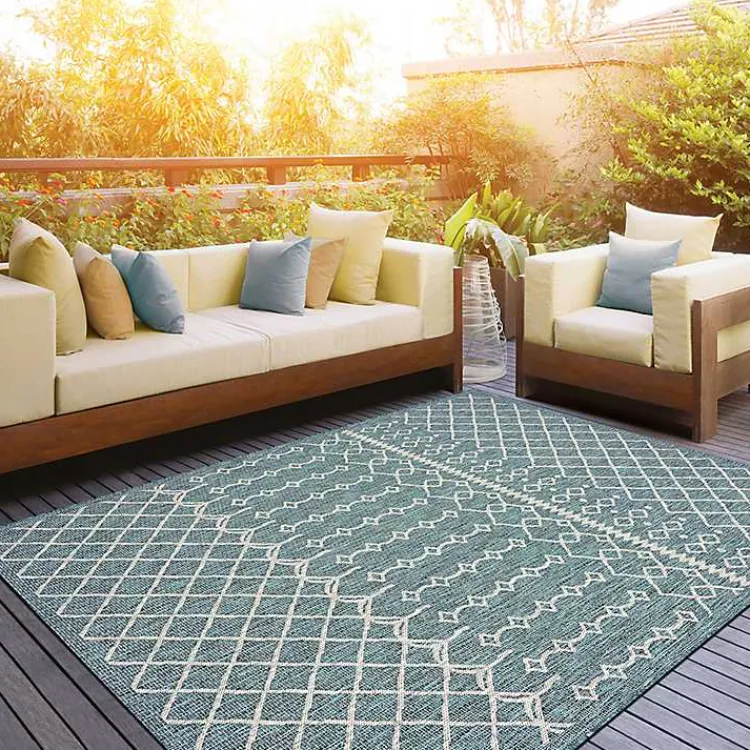 Kirklands Home Placid Portico Sun Shower Outdoor Area Rug, 7x9 Hot