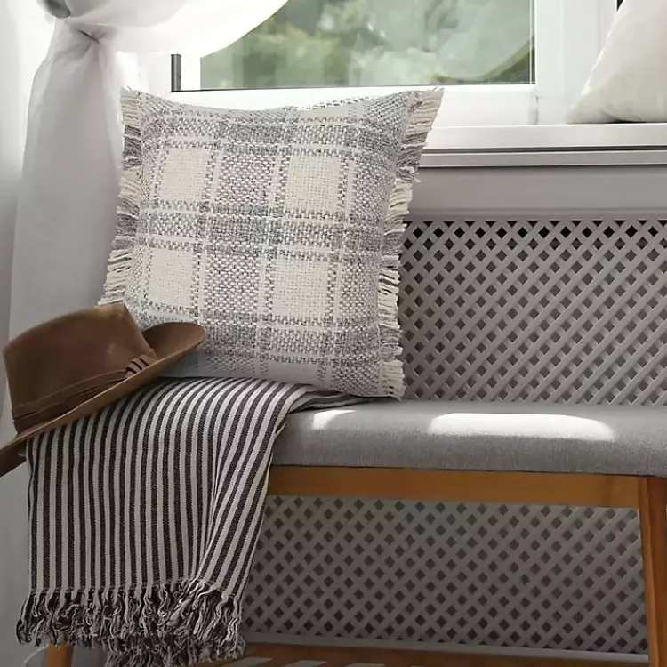 Pillows>Kirklands Home Plaid Cabin Casual Accent Pillow