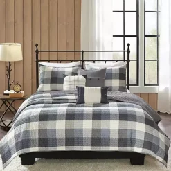 Kirklands Home Plaid Reversible 6-pc. Full/Queen Coverlet Set Best