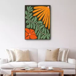 Kirklands Home Plant Pattern Canvas Art Print Multi Discount