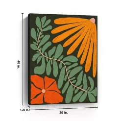 Kirklands Home Plant Pattern Canvas Art Print Multi Discount