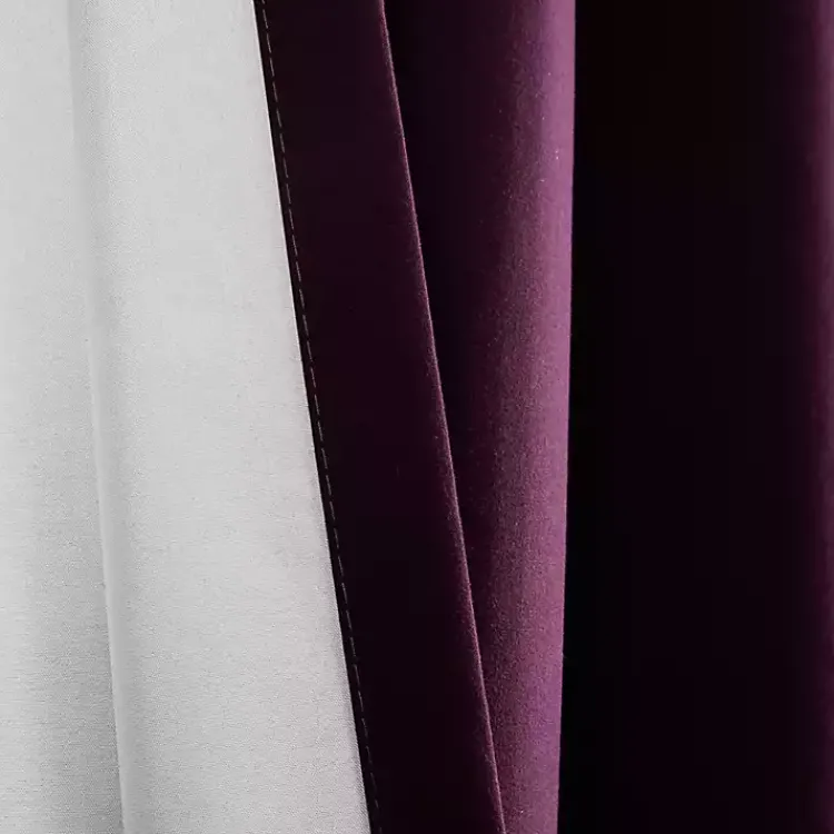 Kirklands Home Plum Absolute Blackout Curtain Panel Set, 84 in. Purple Best