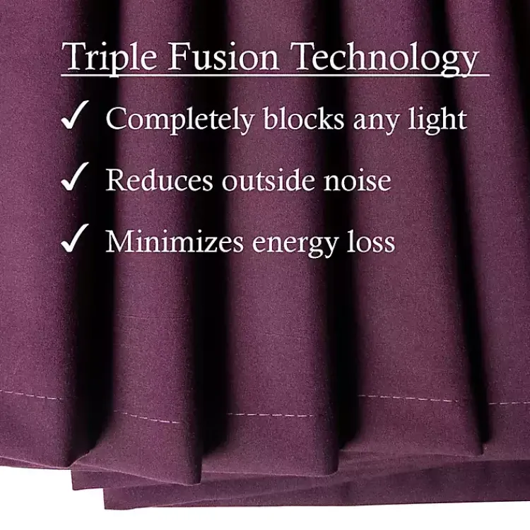 Kirklands Home Plum Absolute Blackout Curtain Panel Set, 84 in. Purple Best