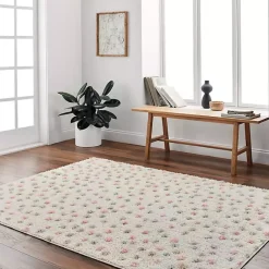 Kirklands Home Plush Multicolor Dotted Area Rug, 5x7