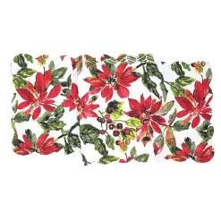 Christmas Dining & Entertaining>Kirklands Home Poinsettia and Berry Reversible Table Runner