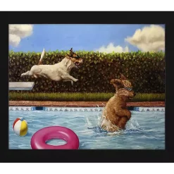 Kirklands Home Pool Party Framed Art Print Multi Sale