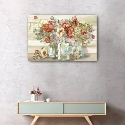 Kirklands Home Poppies and Eucalyptus Canvas Wall Art Discount