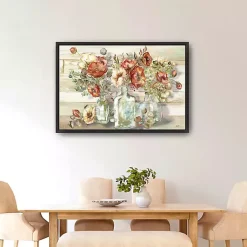 Kirklands Home Poppies and Eucalyptus Framed Giclee Canvas Print Multi Discount