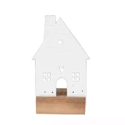 Candle Holders>Kirklands Home Porcelain and Wood Village Tealight Candle Holder