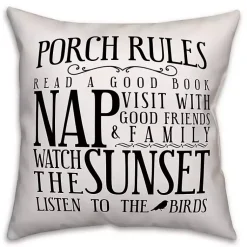 Kirklands Home Porch Rules Outdoor Pillow Clearance
