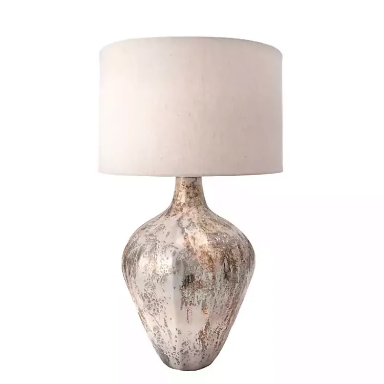 Kirklands Home Porcini Mottled Glass Table Lamp Tan Hot