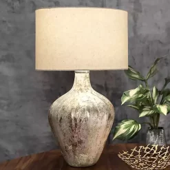 Kirklands Home Porcini Mottled Glass Table Lamp Tan Hot