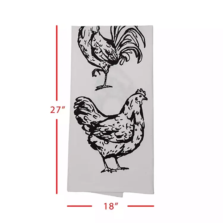 Kirklands Home Portrait Farm Animals Kitchen Towels, Set of 3 New