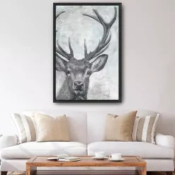 Kirklands Home Portrait of a Deer Framed Giclee Canvas Art Print Clearance