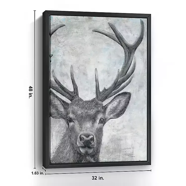Kirklands Home Portrait of a Deer Framed Giclee Canvas Art Print Clearance