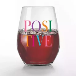 Kirklands Home Positive Energy Stemless Wine Glasses, Set of 2 Multi Outlet