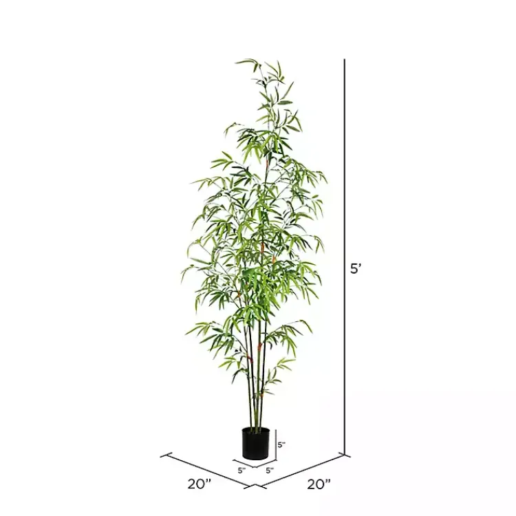 Trees & Topiaries>Kirklands Home Potted Bamboo Tree, 5 ft.