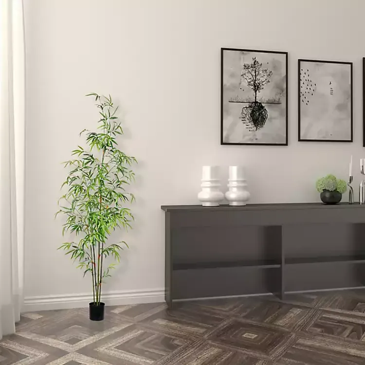 Trees & Topiaries>Kirklands Home Potted Bamboo Tree, 5 ft.