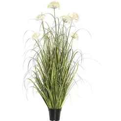 Trees & Topiaries>Kirklands Home Potted Flowering Grass, 36 in.