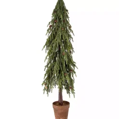 Christmas Arrangements & Garland>Kirklands Home Potted Soft Touch Norfolk Pine Tree, 48 in. Green