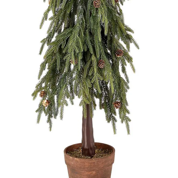 Christmas Arrangements & Garland>Kirklands Home Potted Soft Touch Norfolk Pine Tree, 48 in. Green