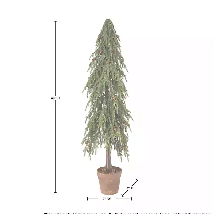 Christmas Arrangements & Garland>Kirklands Home Potted Soft Touch Norfolk Pine Tree, 48 in. Green