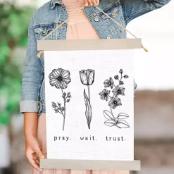 Kirklands Home Pray. Wait. Trust. Wall Plaque Hot