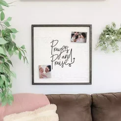 Memo & Chalkboards>Kirklands Home Prayers and Praise Framed Pinboard Black