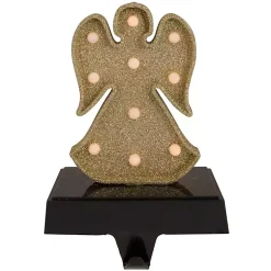 Christmas Stockings & Stocking Holders>Kirklands Home Pre-lit Angel Christmas Stocking Holder Gold