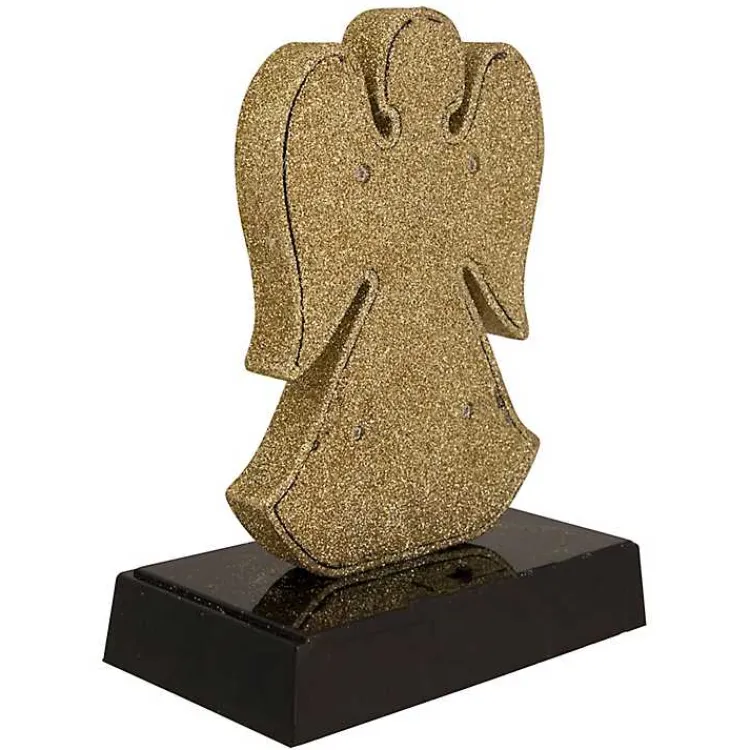 Christmas Stockings & Stocking Holders>Kirklands Home Pre-lit Angel Christmas Stocking Holder Gold