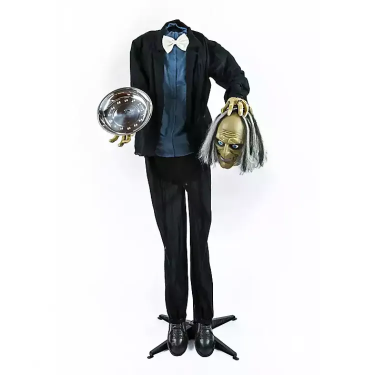 Halloween>Kirklands Home Pre-Lit Animated Headless Man Outdoor Decoration Black